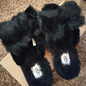 W Mirabelle Black Ugg Slippers Size 6 New in Box!